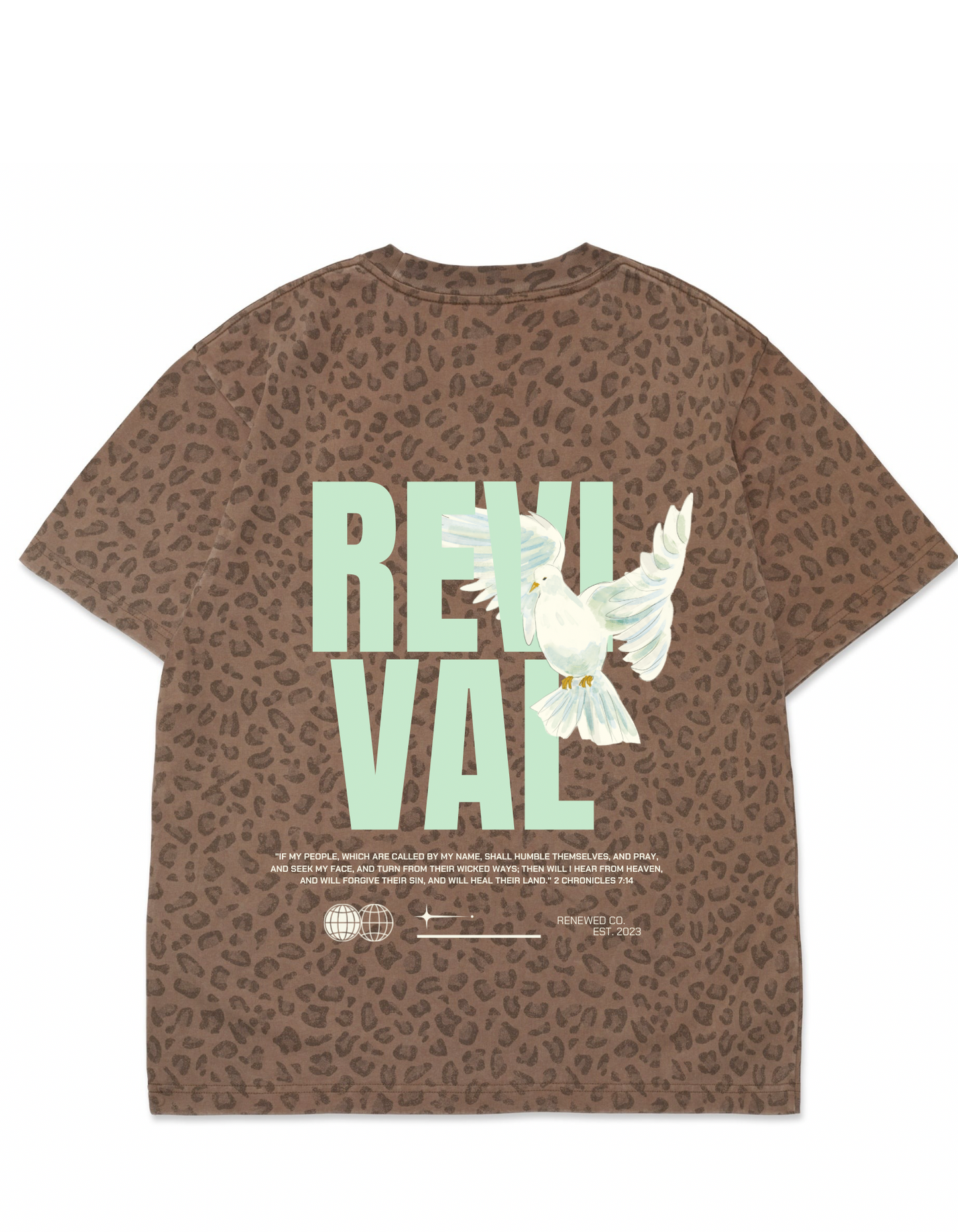 Revival Oversized Tee Leopard Print