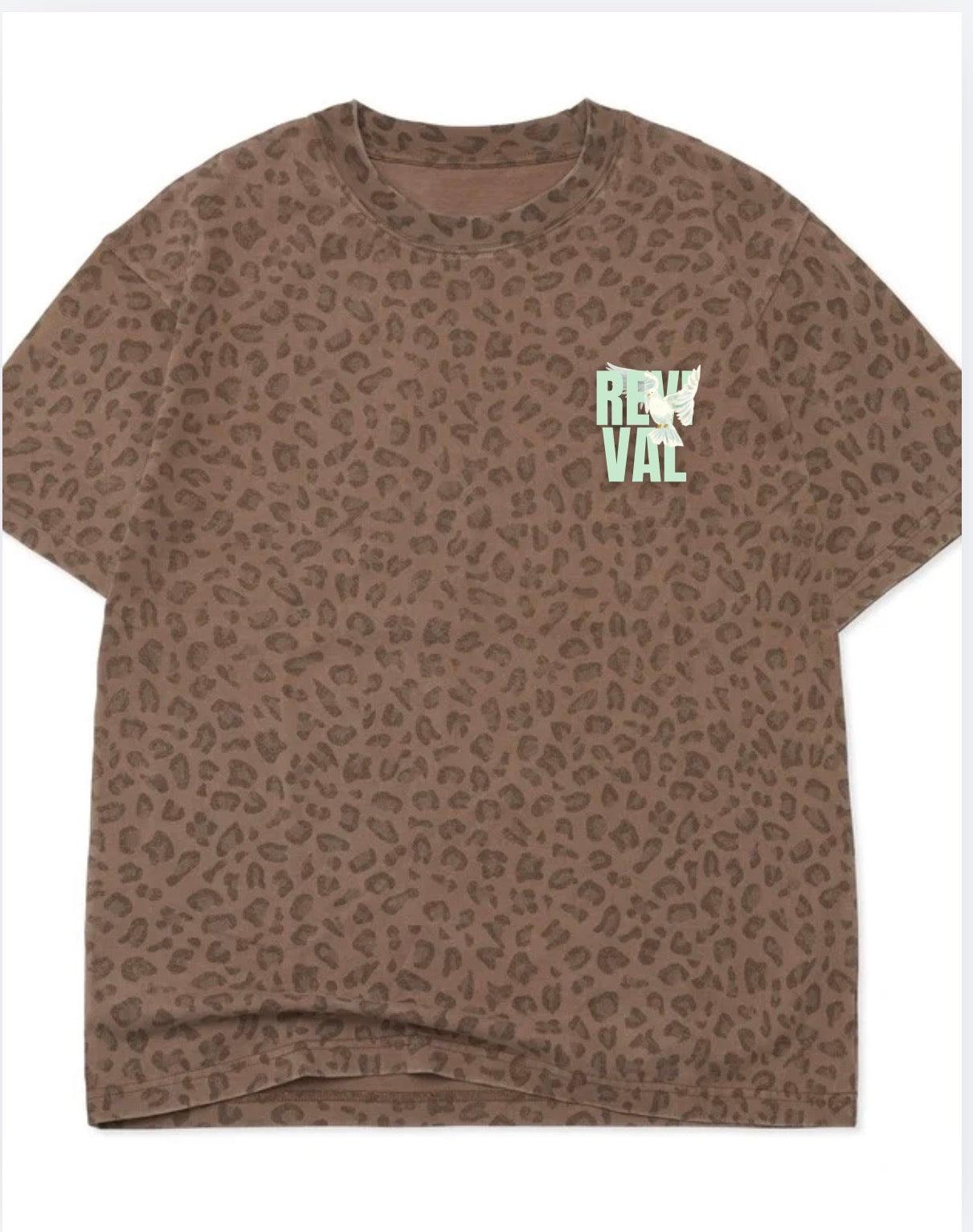Revival Oversized Tee Leopard Print