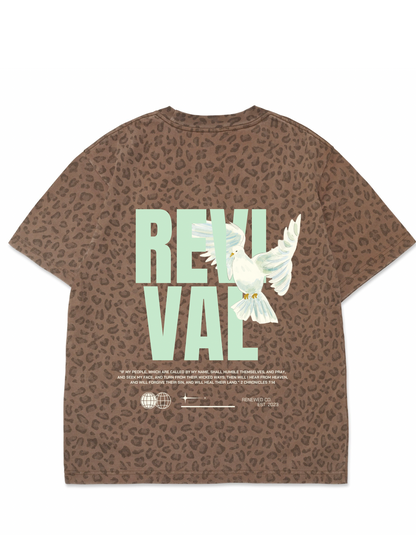 Revival Oversized Tee Leopard Print